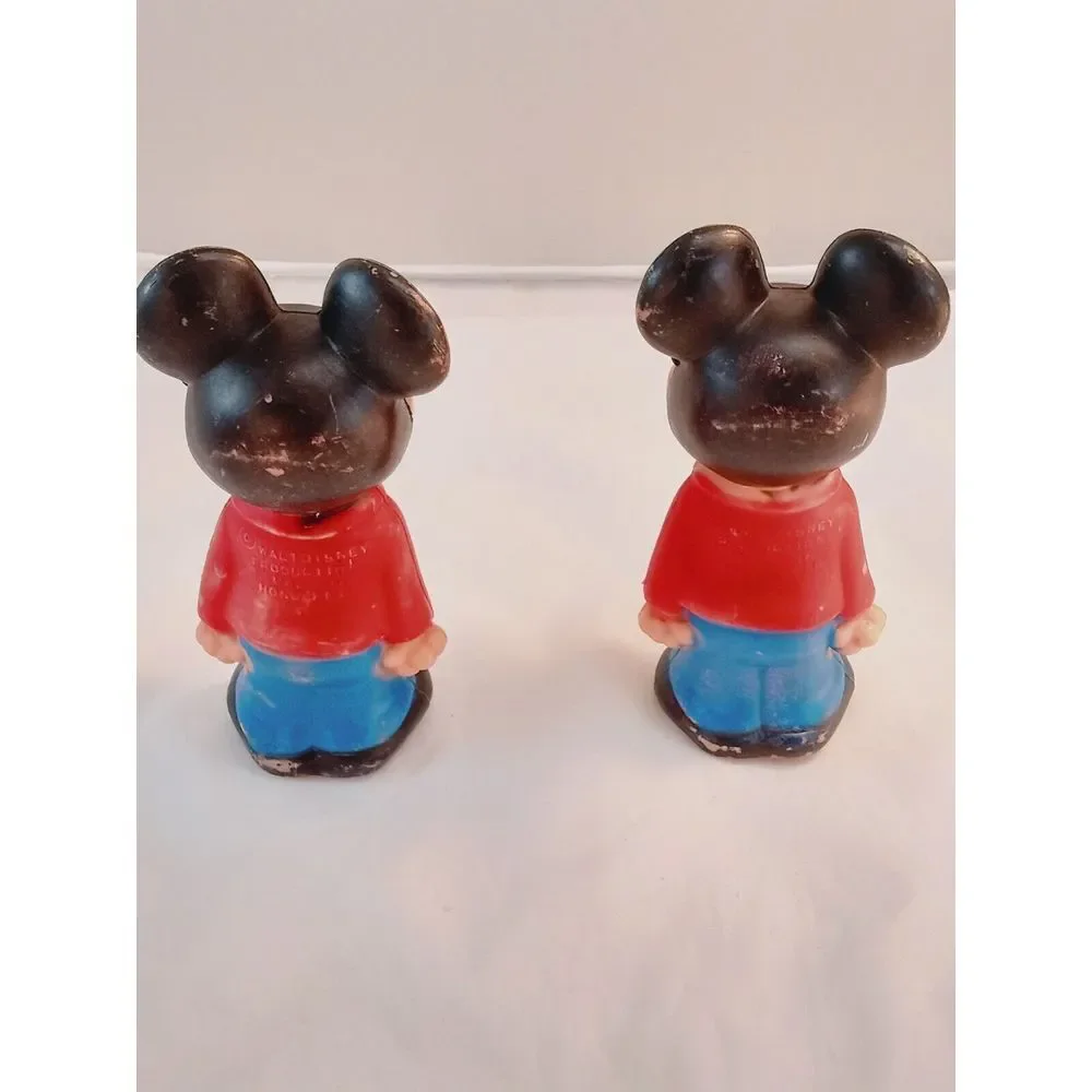2 -‎ Vintage 1960's - Mickey Mouse - Hard Plastic Bowling Pin Toy